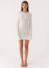 Zenzi Crochet Mini Dress White