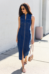 Amira Denim Midi Dress