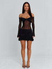 Zenya Black Mini Dress